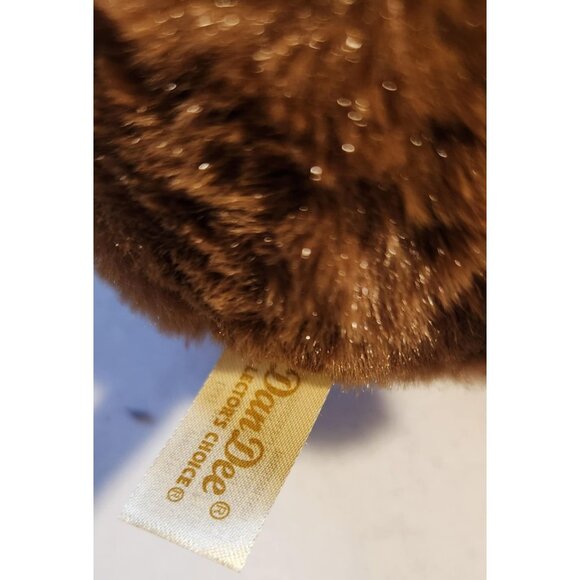 Dan Dee Reindeer Plush Toy Christmas 10" Brown With Red & Black Plaid Scarf & An - Picture 4 of 5